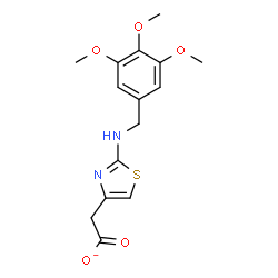 ChemSpider 2D Image | {2-[(3,4,5-Trimethoxybenzyl)amino]-1,3-thiazol-4-yl}acetate | C15H17N2O5S