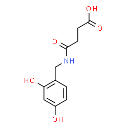 ChemSpider 2D Image | 4-[(2,4-Dihydroxybenzyl)amino]-4-oxobutanoic acid | C11H13NO5