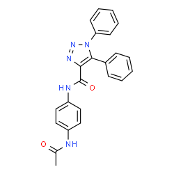 ChemSpider 2D Image | N-(4-Acetamidophenyl)-1,5-diphenyl-1H-1,2,3-triazole-4-carboxamide | C23H19N5O2