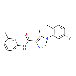 ChemSpider 2D Image | 1-(5-Chloro-2-methylphenyl)-5-methyl-N-(3-methylphenyl)-1H-1,2,3-triazole-4-carboxamide | C18H17ClN4O