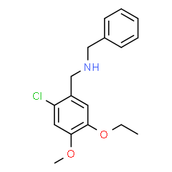 ChemSpider 2D Image | N-Benzyl-1-(2-chloro-5-ethoxy-4-methoxyphenyl)methanamine | C17H20ClNO2