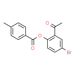 ChemSpider 2D Image | 2-Acetyl-4-bromophenyl 4-methylbenzoate | C16H13BrO3