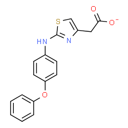 ChemSpider 2D Image | {2-[(4-Phenoxyphenyl)amino]-1,3-thiazol-4-yl}acetate | C17H13N2O3S