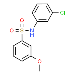 ChemSpider 2D Image | N-(3-Chlorophenyl)-3-methoxybenzenesulfonamide | C13H12ClNO3S