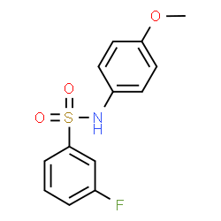 ChemSpider 2D Image | 3-Fluoro-N-(4-methoxyphenyl)benzenesulfonamide | C13H12FNO3S