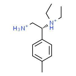 ChemSpider 2D Image | (1R)-N~1~,N~1~-Diethyl-1-(4-methylphenyl)-1,2-ethanediaminium | C13H24N2