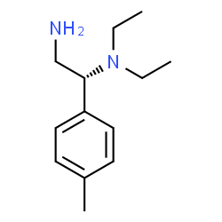 ChemSpider 2D Image | (1R)-N~1~,N~1~-Diethyl-1-(4-methylphenyl)-1,2-ethanediamine | C13H22N2