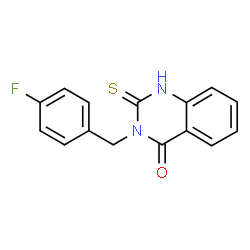 ChemSpider 2D Image | 3-(4-fluorobenzyl)-2-mercaptoquinazolin-4(3H)-one | C15H11FN2OS
