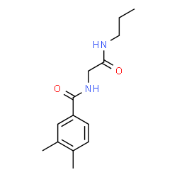 ChemSpider 2D Image | 3,4-Dimethyl-N-[2-oxo-2-(propylamino)ethyl]benzamide | C14H20N2O2
