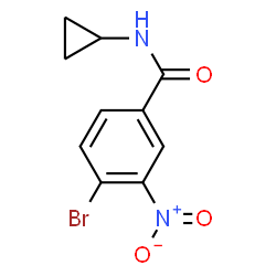 ChemSpider 2D Image | 4-Bromo-N-cyclopropyl-3-nitrobenzamide | C10H9BrN2O3