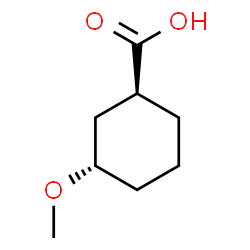 ChemSpider 2D Image | (1S,3S)-3-Methoxycyclohexanecarboxylic acid | C8H14O3