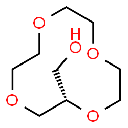 ChemSpider 2D Image | (2S)-1,4,7,10-Tetraoxacyclododecan-2-ylmethanol | C9H18O5