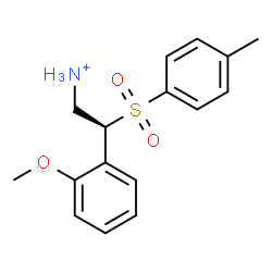 ChemSpider 2D Image | (2S)-2-(2-Methoxyphenyl)-2-[(4-methylphenyl)sulfonyl]ethanaminium | C16H20NO3S