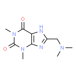 ChemSpider 2D Image | 8-[(Dimethylamino)methyl]-1,3-dimethyl-3,7-dihydro-1H-purine-2,6-dione | C10H15N5O2
