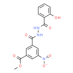 ChemSpider 2D Image | Methyl 3-{[2-(2-hydroxybenzoyl)hydrazino]carbonyl}-5-nitrobenzoate | C16H13N3O7