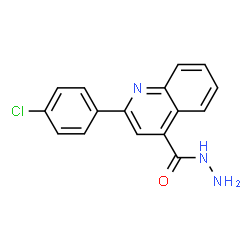 ChemSpider 2D Image | 2-(4-Chlorophenyl)-4-quinolinecarbohydrazide | C16H12ClN3O