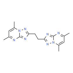 ChemSpider 2D Image | 2,2'-(1,2-Ethanediyl)bis(5,7-dimethyl[1,2,4]triazolo[1,5-a]pyrimidine) | C16H18N8