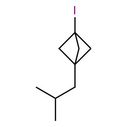 ChemSpider 2D Image | 1-Iodo-3-isobutylbicyclo[1.1.1]pentane | C9H15I