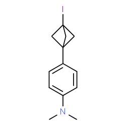 ChemSpider 2D Image | 4-(3-Iodobicyclo[1.1.1]pent-1-yl)-N,N-dimethylaniline | C13H16IN