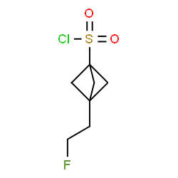 ChemSpider 2D Image | 3-(2-Fluoroethyl)bicyclo[1.1.1]pentane-1-sulfonyl chloride | C7H10ClFO2S