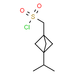 ChemSpider 2D Image | (3-Isopropylbicyclo[1.1.1]pent-1-yl)methanesulfonyl chloride | C9H15ClO2S