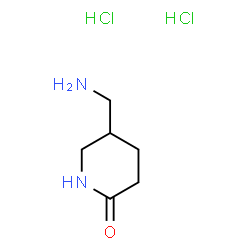 ChemSpider 2D Image | 5-(Aminomethyl)-2-piperidinone dihydrochloride | C6H14Cl2N2O
