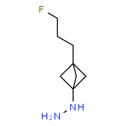 ChemSpider 2D Image | [3-(3-Fluoropropyl)bicyclo[1.1.1]pent-1-yl]hydrazine | C8H15FN2