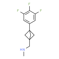 ChemSpider 2D Image | N-Methyl-1-[3-(3,4,5-trifluorophenyl)bicyclo[1.1.1]pent-1-yl]methanamine | C13H14F3N