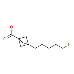 ChemSpider 2D Image | 3-(5-Fluoropentyl)bicyclo[1.1.1]pentane-1-carboxylic acid | C11H17FO2
