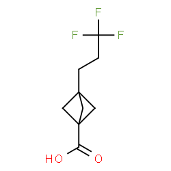 ChemSpider 2D Image | 3-(3,3,3-Trifluoropropyl)bicyclo[1.1.1]pentane-1-carboxylic acid | C9H11F3O2