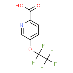 ChemSpider 2D Image | 5-(Pentafluoroethoxy)-2-pyridinecarboxylic acid | C8H4F5NO3