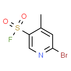 ChemSpider 2D Image | 6-Bromo-4-methyl-3-pyridinesulfonyl fluoride | C6H5BrFNO2S