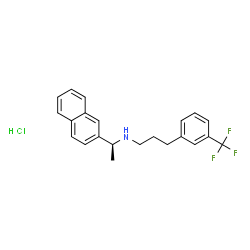 ChemSpider 2D Image | N-[(1S)-1-(2-Naphthyl)ethyl]-3-[3-(trifluoromethyl)phenyl]-1-propanamine hydrochloride (1:1) | C22H23ClF3N