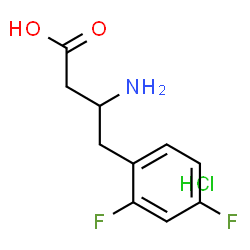 ChemSpider 2D Image | 3-Amino-4-(2,4-difluorophenyl)butanoic acid hydrochloride (1:1) | C10H12ClF2NO2
