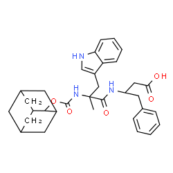 ChemSpider 2D Image | 3-({N-[(Adamantan-2-yloxy)carbonyl]-alpha-methyltryptophyl}amino)-4-phenylbutanoic acid | C33H39N3O5