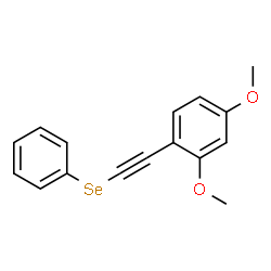 ChemSpider 2D Image | 2,4-Dimethoxy-1-[(phenylselanyl)ethynyl]benzene | C16H14O2Se