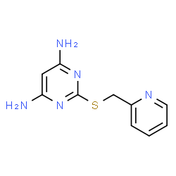 ChemSpider 2D Image | 2-[(2-Pyridinylmethyl)sulfanyl]-4,6-pyrimidinediamine | C10H11N5S