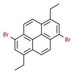 ChemSpider 2D Image | 1,6-Dibromo-3,8-diethylpyrene | C20H16Br2