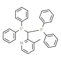 ChemSpider 2D Image | 2-[Bis(diphenylphosphino)methyl]-3-methylpyridine | C31H27NP2