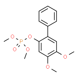 ChemSpider 2D Image | 4,5-Dimethoxy-2-biphenylyl dimethyl phosphate | C16H19O6P