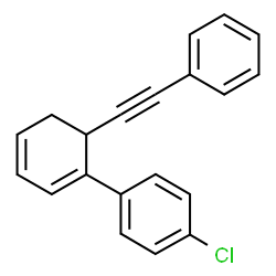 ChemSpider 2D Image | 1-Chloro-4-[6-(phenylethynyl)-1,3-cyclohexadien-1-yl]benzene | C20H15Cl