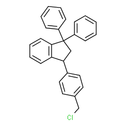 ChemSpider 2D Image | 3-[4-(Chloromethyl)phenyl]-1,1-diphenylindane | C28H23Cl