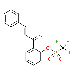 ChemSpider 2D Image | 2-[(2E)-3-Phenyl-2-propenoyl]phenyl trifluoromethanesulfonate | C16H11F3O4S