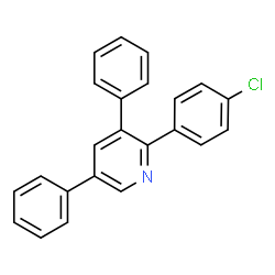 ChemSpider 2D Image | 2-(4-Chlorophenyl)-3,5-diphenylpyridine | C23H16ClN