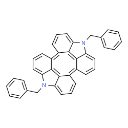 ChemSpider 2D Image | 1,8-Dibenzyl-1,8-dihydrocarbazolo[4',5':5,6,7,8]cycloocta[1,2,3,4-def]carbazole | C38H26N2