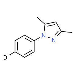ChemSpider 2D Image | 3,5-Dimethyl-1-[(4-~2~H)phenyl]-1H-pyrazole | C11H11DN2