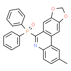 ChemSpider 2D Image | 6-(Diphenylphosphoryl)-2-methyl[1,3]dioxolo[4,5-j]phenanthridine | C27H20NO3P