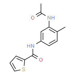 ChemSpider 2D Image | N-(3-Acetamido-4-methylphenyl)-2-thiophenecarboxamide | C14H14N2O2S