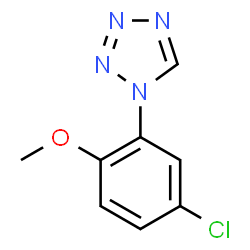 ChemSpider 2D Image | 1-(5-Chloro-2-methoxyphenyl)-1H-tetrazole | C8H7ClN4O