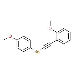 ChemSpider 2D Image | 1-Methoxy-2-{[(4-methoxyphenyl)selanyl]ethynyl}benzene | C16H14O2Se